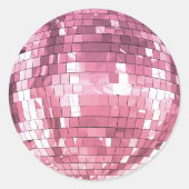 Stickers Pink Retro Disco Ball Enveloppe sceaux (Devant)