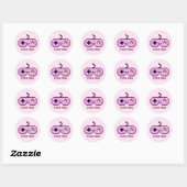 Stickers Pink Team Gamer 8 bits (Feuille)