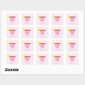 Stickers Pink Teup pour la fête d'anniversaire (Feuille)
