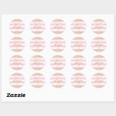 Stickers Pink White & Gold 1ST BIRTHDAY Party (Feuille)