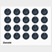 Stickers PixDezines Marble Mitzvah/Bleu de minuit (Feuille)