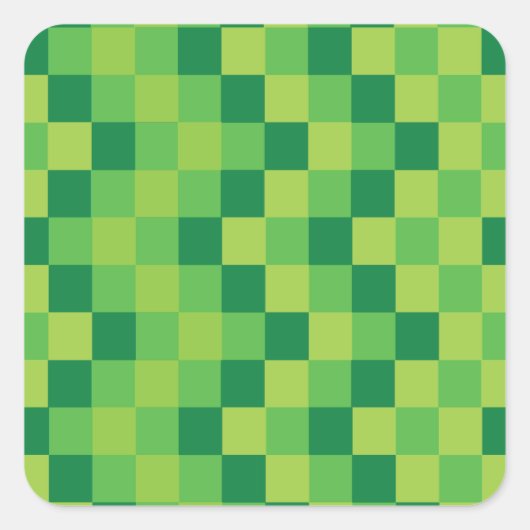 Stickers Pixel Vert - Personnalisez avec votre tex (Devant)