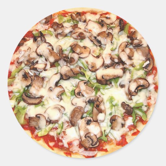 Stickers Pizza Fromage aux champignons (Devant)