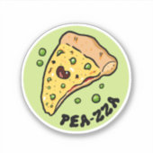 Stickers Pizza Légère Pea-zza (Devant)