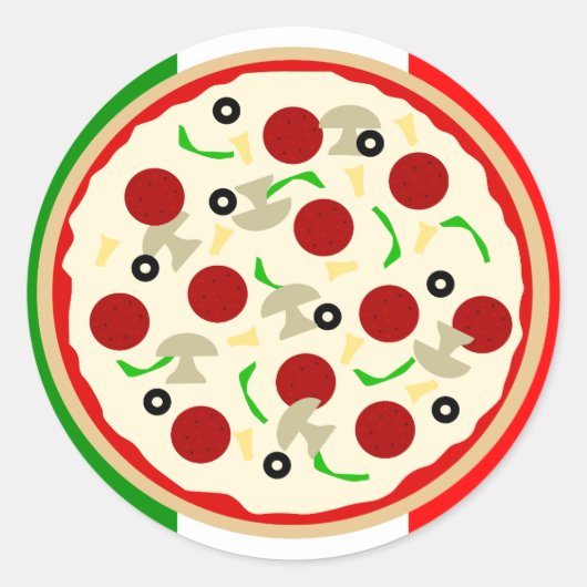 Stickers Pizza Party italienne (Devant)