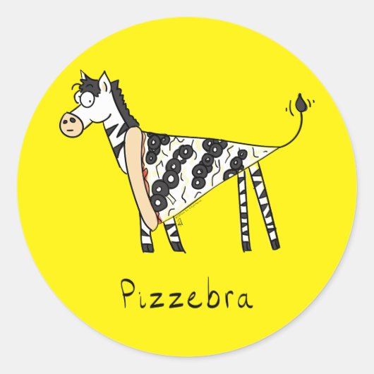 Stickers Pizzebra Pizza Zebra (Devant)