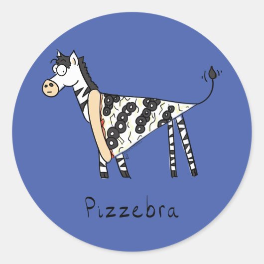 Stickers Pizzebra Pizza Zebra (Devant)