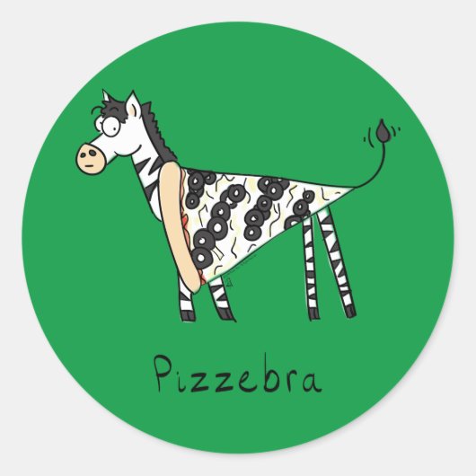 Stickers Pizzebra Pizza Zebra (Devant)
