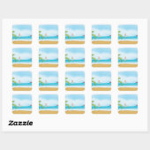 Stickers Plage (Feuille)