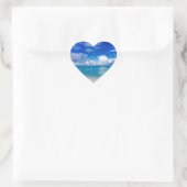 Stickers Plage Coeur (Sac)