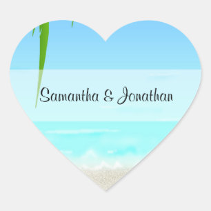 Stickers Plage/Coeur Océanique