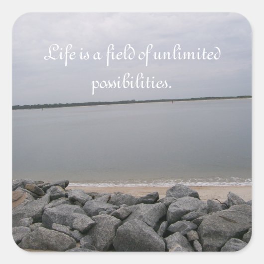 Stickers Plage Tranquille (Devant)