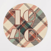 Stickers Plaid des années 1940 (Design 2)