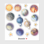 Stickers Planète (Feuille)