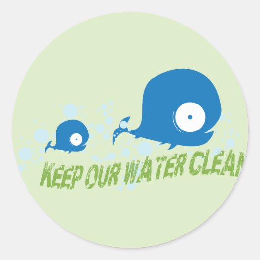 Stickers Planète biologique de baleine (Devant)