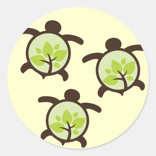 Stickers Planète Organique Tortue (Devant)