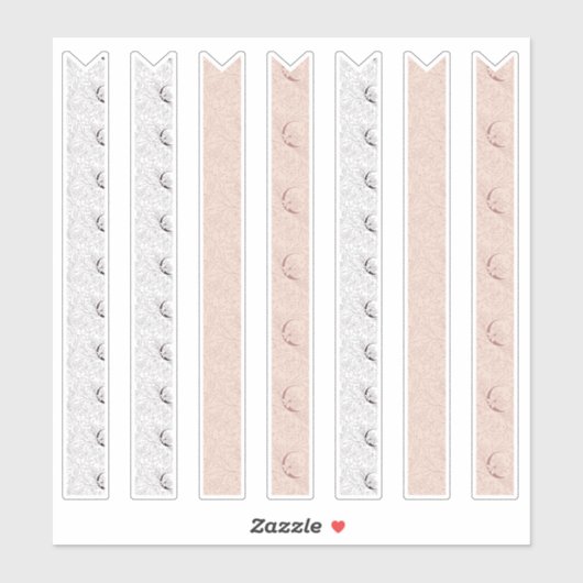 Stickers Planner Boho Floral Washi (Feuille)