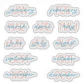 Stickers Planner de 12 mois (Devant)