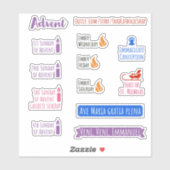 Stickers Planner de l'Avent Masse latine catholiqu (Feuille)