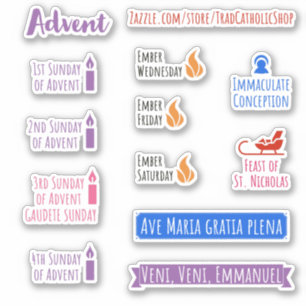 Stickers Planner de l'Avent Masse latine catholiqu