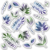 Stickers Planneur à feuilles vert pourpre (Devant)