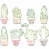 Stickers Plante Cactus Poted (Devant)