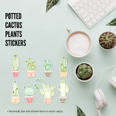 Stickers Plante Cactus Poted