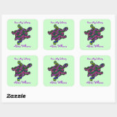 Stickers Plaque de carter pour enfant tortue multi (Feuille)