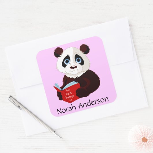 Stickers Plaque de lecture Panda (Enveloppe)