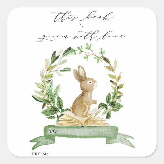 Stickers Plaque de livre pour Baby shower à thème  (Devant)