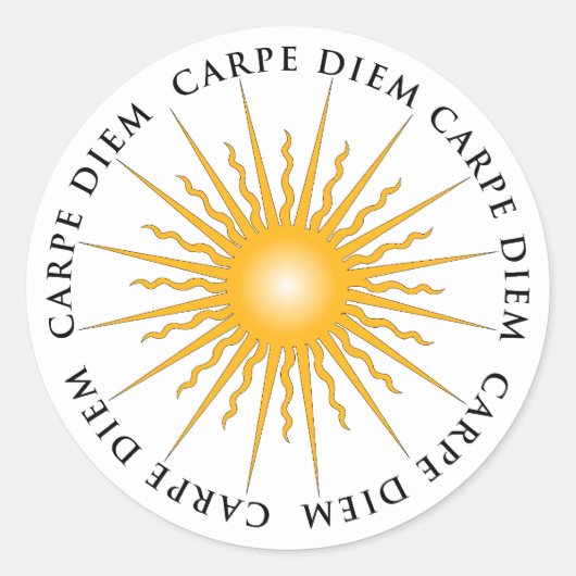 Stickers Plaque de livre Sun Carpe Diem (Devant)