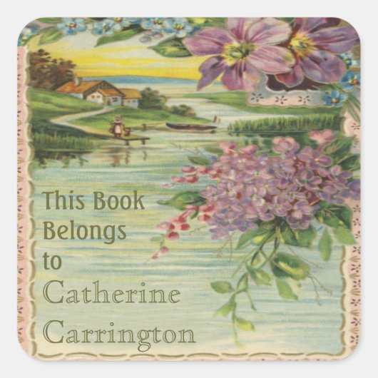Stickers Plaque Ex Libris vintage (Devant)