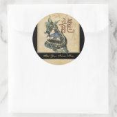 Stickers Plaques rondes en dragon bleu chinois (Sac)
