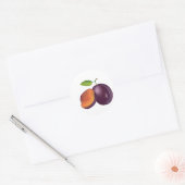 Stickers Plum ouvert en tranches (Enveloppe)