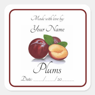 Stickers Plum Preserve et Étiquettes modifiables