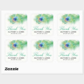 Stickers Plume Peacock Aquarelle (Feuille)
