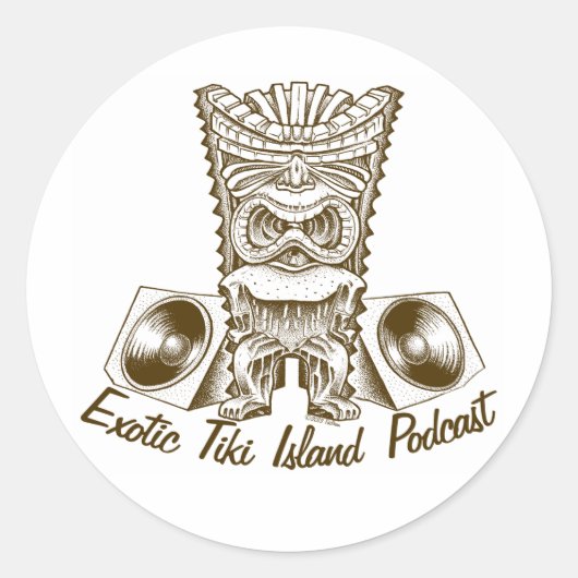 Stickers Podcast Exotic Tiki Island (Devant)