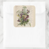 Stickers Poème victorien Gris Violet Pansiques (Sac)