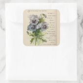 Stickers Poème victorien Gris Violet Pansiques (Sac)