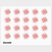 Stickers Poinsettia rose (Feuille)