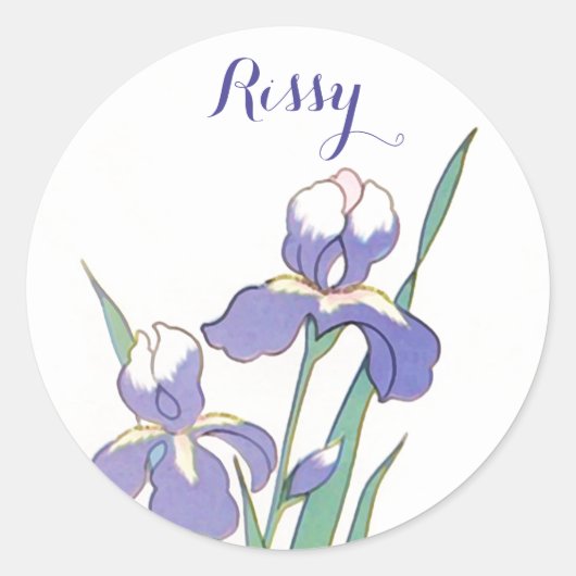 Stickers Point rond Iris Surnom Rissy Sceau person (Devant)