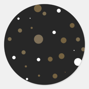 Stickers Points noirs avec Brown et blanc