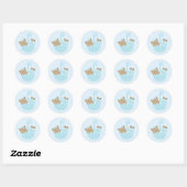 Stickers Pois bleus pour bébés ou Fêtes des mariée (Feuille)