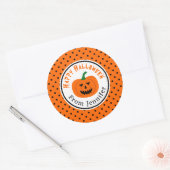 Stickers Pois Citrouille d'Halloween (Enveloppe)