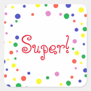 Stickers Pois colorés Super Réussite
