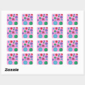 Stickers Pois d'anniversaire coloré amusant (Feuille)