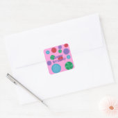 Stickers Pois d'anniversaire coloré amusant (Enveloppe)