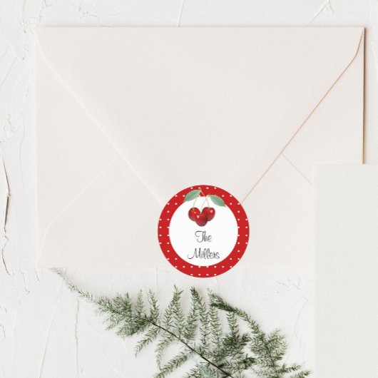 Stickers Pois Et Cerises