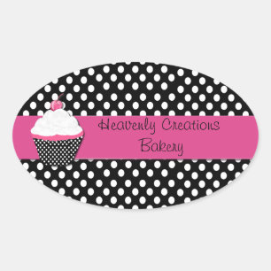 Stickers pois et Cupcake Bakery Box