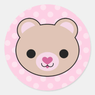 Stickers Pois Kawaii Teddy Bear